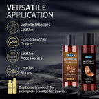 Graphene Leather Cleaner & Conditioner Kit - Deep Clean, Restore & UV Protection for Car Seats, Furniture, Couches, Shoes - Includes Microfiber Towel & 3D Applicator.