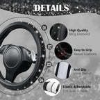 Transform Your Ride with Our Sparkly Leather Bling Seat Covers & Accessories Set! ✨💖 Perfect for Fashion-Forward Women! 🖤🚗 #CarGoals #BlingItOn