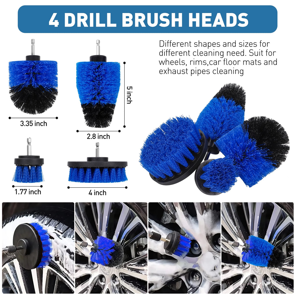 33Pcs Car Detailing Kit, Car Cleaning Kit with Professional Car Detailing Brush Set, Car Wash Kit and Auto Detailing Kit. Reusable Car Wash Brush Kit for Interior, Exterior, Dashboard, Wheels,Leather