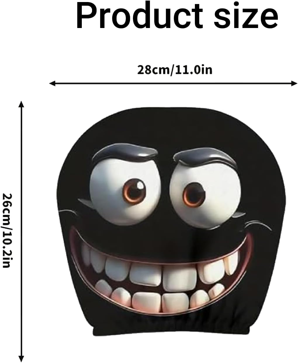 2PCS Funny Cartoon Car Headrest Covers, Cute Funny Cartoon Eyes Car Seat Head Rest Protector for Auto Front Seat Rest Decoration (A-2 Pairs)