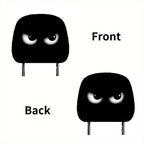 2PCS Funny Cartoon Car Headrest Covers, Cute Funny Cartoon Eyes Car Seat Head Rest Protector for Auto Front Seat Rest Decoration (A-2 Pairs)