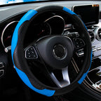 Upgrade Your Ride: PU Carbon Fiber Leather Steering Wheel Cover for 14.5-15 Inch Cars! 🚗✨