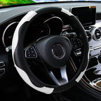 Upgrade Your Ride: PU Carbon Fiber Leather Steering Wheel Cover for 14.5-15 Inch Cars! 🚗✨