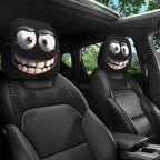 2PCS Funny Cartoon Car Headrest Covers, Cute Funny Cartoon Eyes Car Seat Head Rest Protector for Auto Front Seat Rest Decoration (A-2 Pairs)