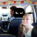 2PCS Funny Cartoon Car Headrest Covers, Cute Funny Cartoon Eyes Car Seat Head Rest Protector for Auto Front Seat Rest Decoration (A-2 Pairs)