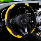 Upgrade Your Ride: PU Carbon Fiber Leather Steering Wheel Cover for 14.5-15 Inch Cars! 🚗✨