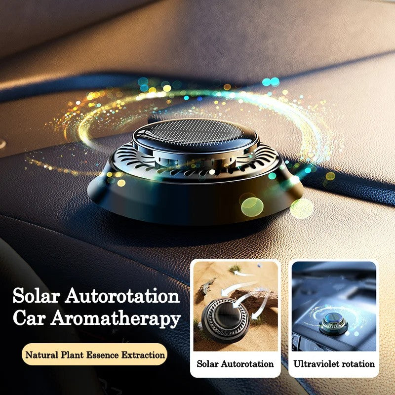 Revitalize Your Ride with Our Solar-Powered Kinetic Car Air Freshener – Double Ring Rotating Diffuser for a Fresh Fragrance!