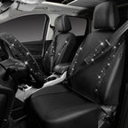 Transform Your Ride with Our Sparkly Leather Bling Seat Covers & Accessories Set! ✨💖 Perfect for Fashion-Forward Women! 🖤🚗 #CarGoals #BlingItOn