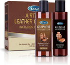 Graphene Leather Cleaner & Conditioner Kit - Deep Clean, Restore & UV Protection for Car Seats, Furniture, Couches, Shoes - Includes Microfiber Towel & 3D Applicator.