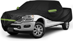 Waterproof Car Cover for 1998-2022 Dodge Ram 2500 3500 Crew Cab 6.5 Ft Short Bed Truck Cover, All Weather Windproof 210D Oxford Car Covers with Zipper Door for Sun Rain Snow UV Dust Protection