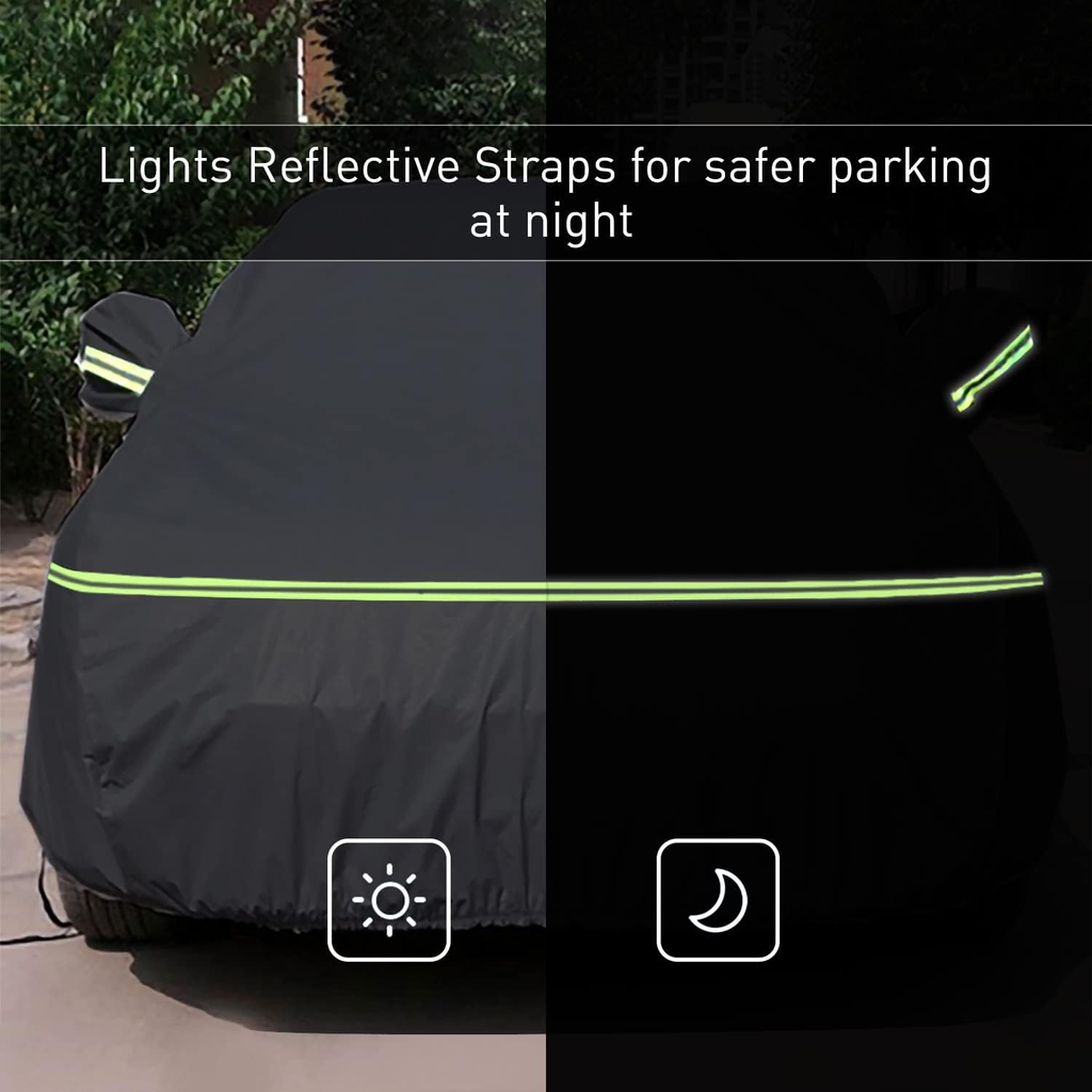 Waterproof Car Cover for 1998-2022 Dodge Ram 2500 3500 Crew Cab 6.5 Ft Short Bed Truck Cover, All Weather Windproof 210D Oxford Car Covers with Zipper Door for Sun Rain Snow UV Dust Protection