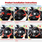 Upgrade Your Ride: PU Carbon Fiber Leather Steering Wheel Cover for 14.5-15 Inch Cars! 🚗✨