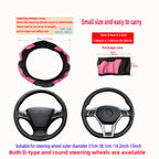 Upgrade Your Ride: PU Carbon Fiber Leather Steering Wheel Cover for 14.5-15 Inch Cars! 🚗✨