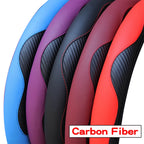 Upgrade Your Ride: PU Carbon Fiber Leather Steering Wheel Cover for 14.5-15 Inch Cars! 🚗✨