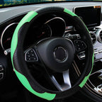 Upgrade Your Ride: PU Carbon Fiber Leather Steering Wheel Cover for 14.5-15 Inch Cars! 🚗✨