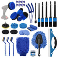 33Pcs Car Detailing Kit, Car Cleaning Kit with Professional Car Detailing Brush Set, Car Wash Kit and Auto Detailing Kit. Reusable Car Wash Brush Kit for Interior, Exterior, Dashboard, Wheels,Leather