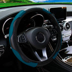 Upgrade Your Ride: PU Carbon Fiber Leather Steering Wheel Cover for 14.5-15 Inch Cars! 🚗✨