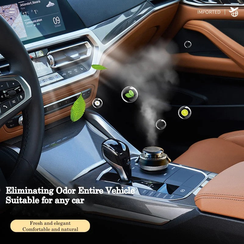Revitalize Your Ride with Our Solar-Powered Kinetic Car Air Freshener – Double Ring Rotating Diffuser for a Fresh Fragrance!