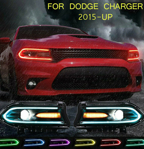 2015-2020 Dodge Charger Headlight RGB LED Color