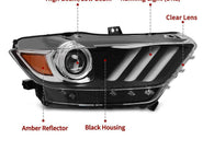 2015-2017 Ford Mustang Headlight Set