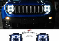 2015-2018 Jeep Renegade LED Headlight DRLs Bi Xenon Projector Lens